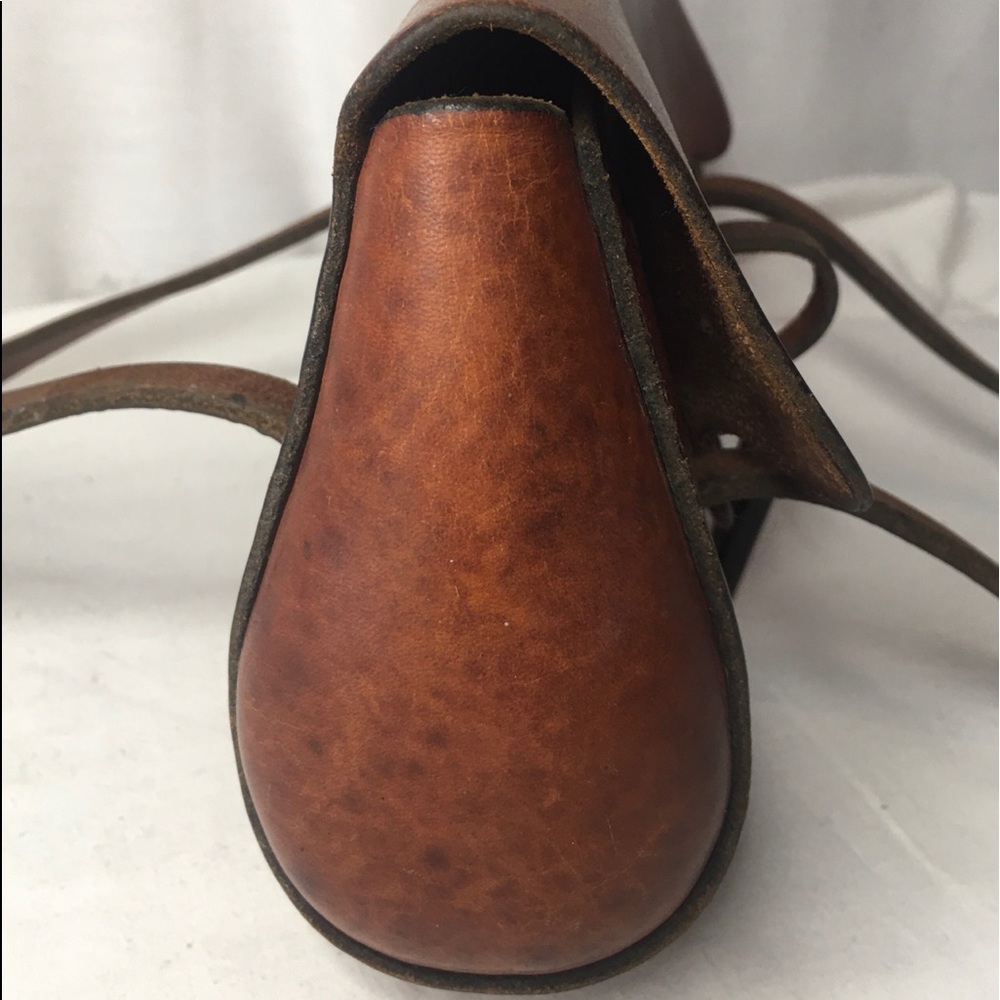 Genuine leather handmade mini bag. Vintage - Picture 6 of 10